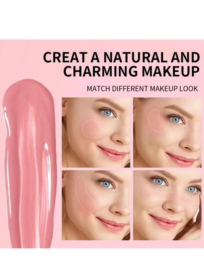 SYOSI 2 Pcs Soft Liquid Blush Beauty Wand Sets, Silky Cream Blush Stick Makeup, Beauty Liquid Blush for Cheeks Eyes Lips, Natural Matte Finish, Moist Smooth Lightweight Breathable - Image 5