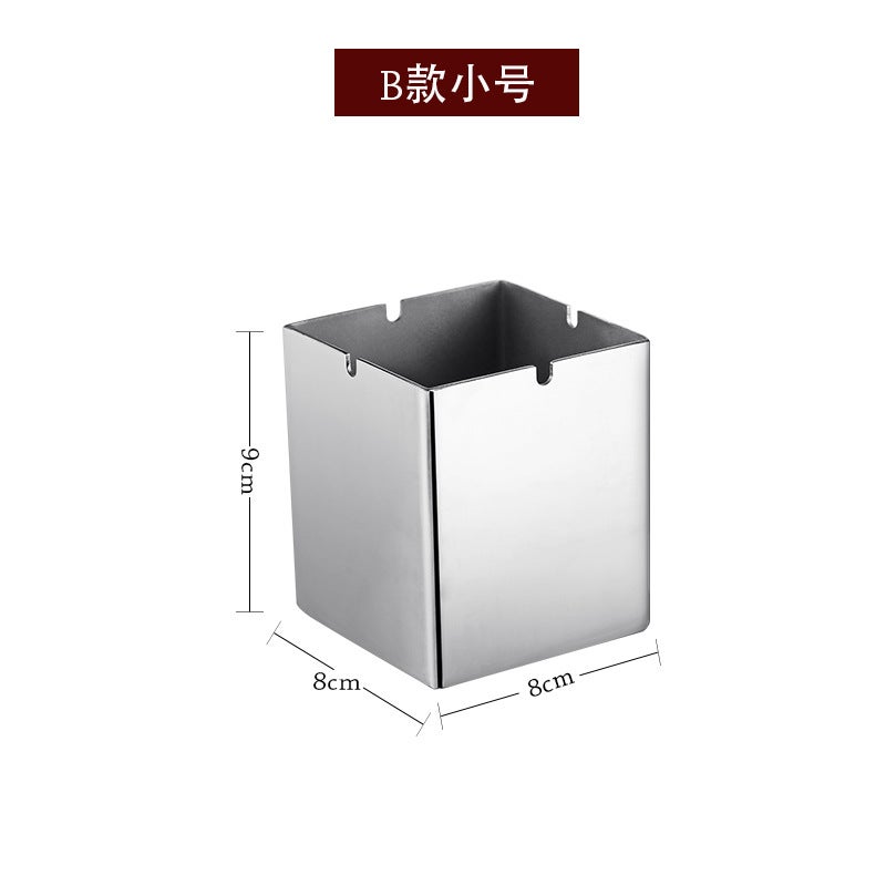 Stainless Steel Ashtray Creative Ashtray Living Room Internet Cafe Creative Ashtray Large Windproof With Column European Style Ashtray - Image 1