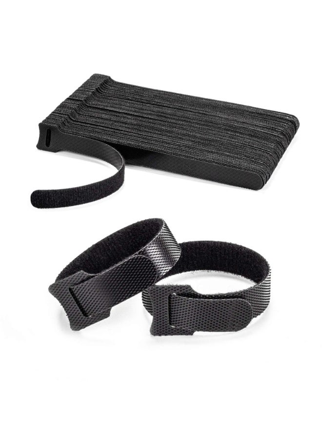 80 قطعة أربطة كابلات قابلة لإعادة الاستخدام سوداء اللون | أربطة ضبط الأسلاك القابلة للتعديل مقاس 6 بوصة | لتنظيم الأسلاك في المنزل والمكتب ومراكز البيانات - Image 2