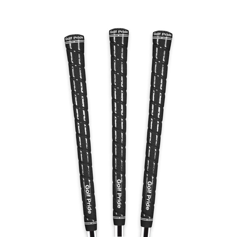 Golf Pride Tour Wrap Golf Grip - Comfortable, Durable Grip for Clubs - Classic Wrap Design with High-Tack Feel - Rubber Construction - Midsize - Black - 3 Pack - Image 1