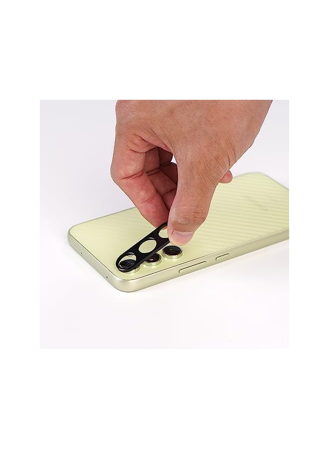 Ibywind Screen Protector For Samsung Galaxy A54 5G(6.4 Inches),With 2Pcs Tempered Glass,1Pc Camera Lens Protector,1Pc Backing Carbon Fiber Film[Fingerprint Reader,Easy To Install] - Image 5