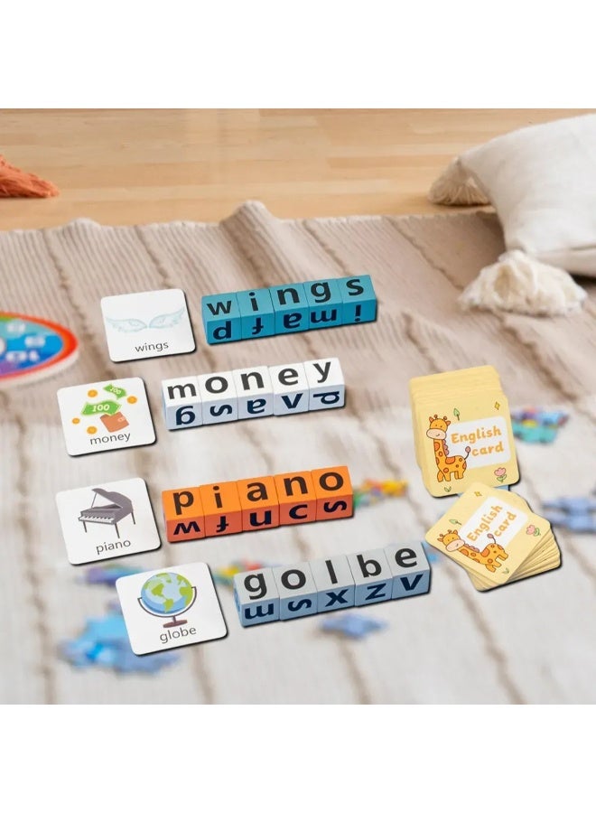 حديقة الألعاب لعبة كلمات إملائية خشبية - لعبة التعرف على الحروف وبناء الكلمات | لعبة تعليمية للأطفال | تحدي معرفي وألعاب ذاكرة لتنمية مهارات الطفولة المبكرة - Image 2