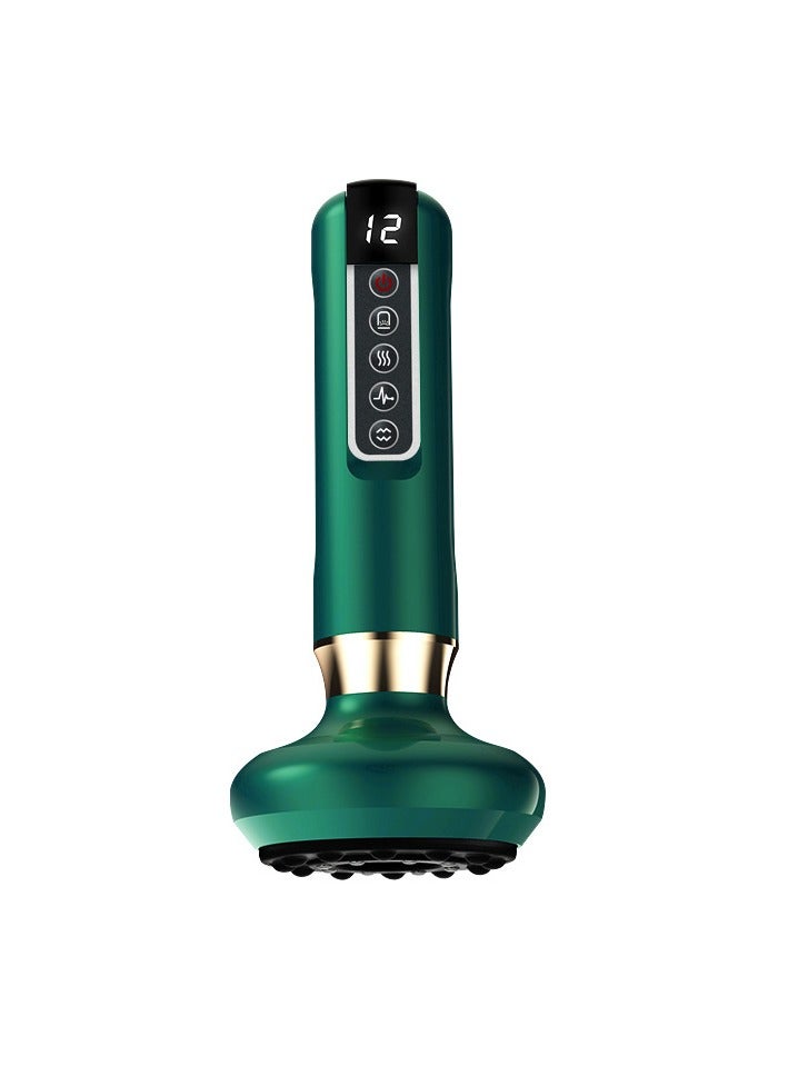 آلة العلاج بالحجامة الكهربائية آلة تدليك بالحجامة الكهربائية قابلة لإعادة الشحن بالتدفئة بالضوء الأحمر للظهر، 12 مراحل شفط قابلة للتعديل لتحسين الصحة الفرعية لتخفيف التوتر - Image 1