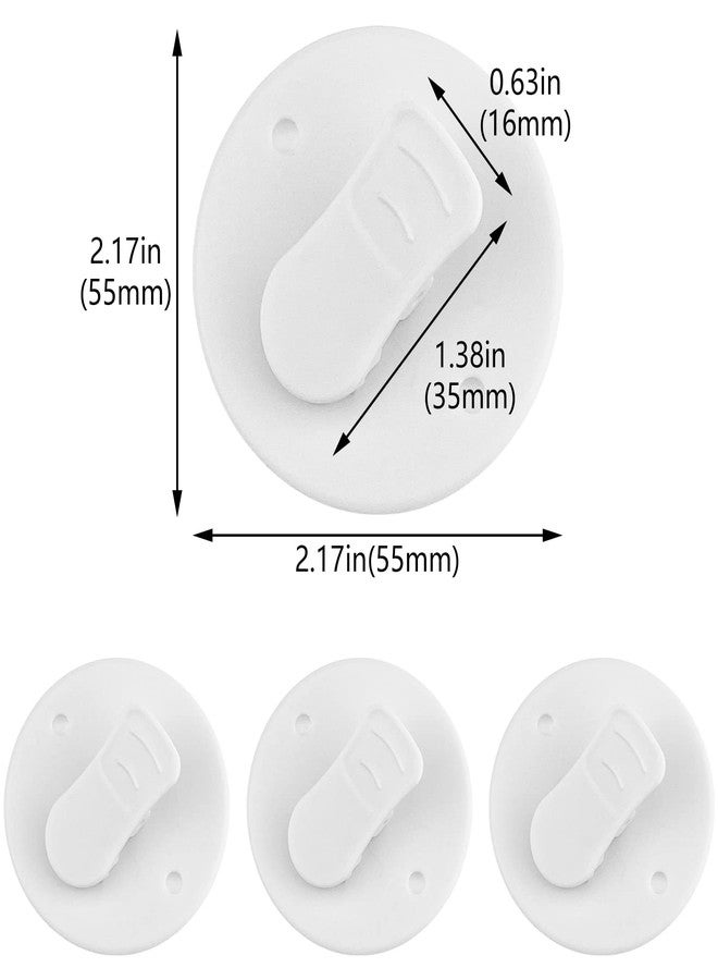 Aswewamt 10 Pcs Shower Curtain Clips Self Adhesive Shower Curtain Clips Windproof Splash Clips Protect Clamp Clips Bathroom Curtain Weight Clip for Home - Image 2