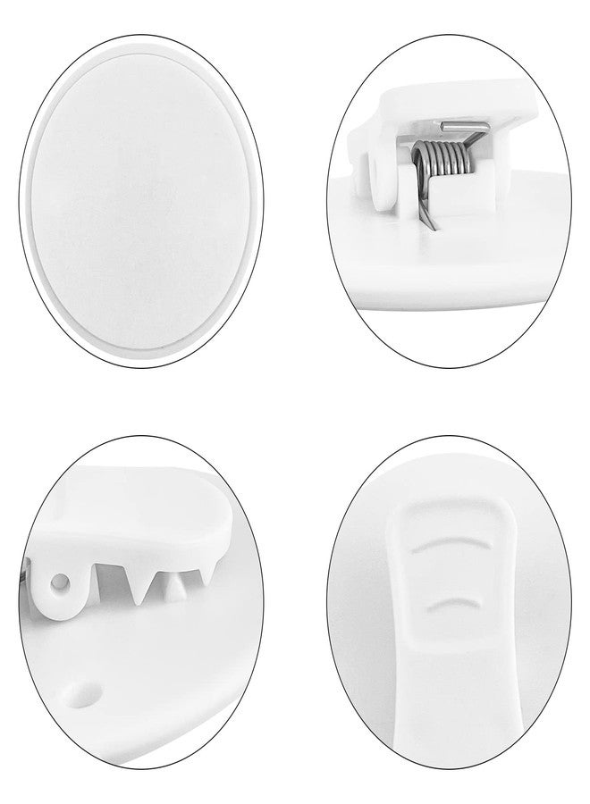 Aswewamt 10 Pcs Shower Curtain Clips Self Adhesive Shower Curtain Clips Windproof Splash Clips Protect Clamp Clips Bathroom Curtain Weight Clip for Home - Image 3