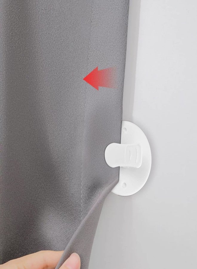 Aswewamt 10 Pcs Shower Curtain Clips Self Adhesive Shower Curtain Clips Windproof Splash Clips Protect Clamp Clips Bathroom Curtain Weight Clip for Home - Image 5