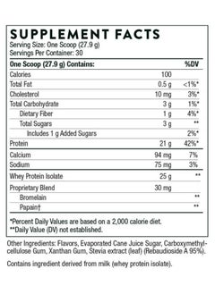 Thorne Whey Protein Isolate Vanilla Flavoured Dietary Supplement,NET WT.29.5 OZ (1.84 LB)837 grams  - Image 2