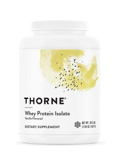 Thorne Whey Protein Isolate Vanilla Flavoured Dietary Supplement,NET WT.29.5 OZ (1.84 LB)837 grams  - Image 1