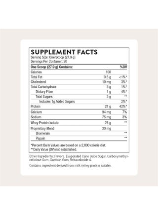 Whey Protein Isolate - Vanilla Flavored - Dietary Supplement - Net wt 29.6 oz (837 g) - view 2