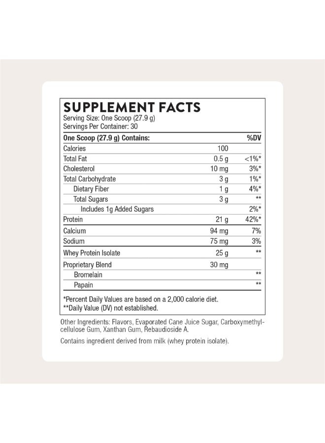 Thorne Whey Protein Isolate - Vanilla Flavored - Dietary Supplement - Net wt 29.6 oz (837 g) - Image 2