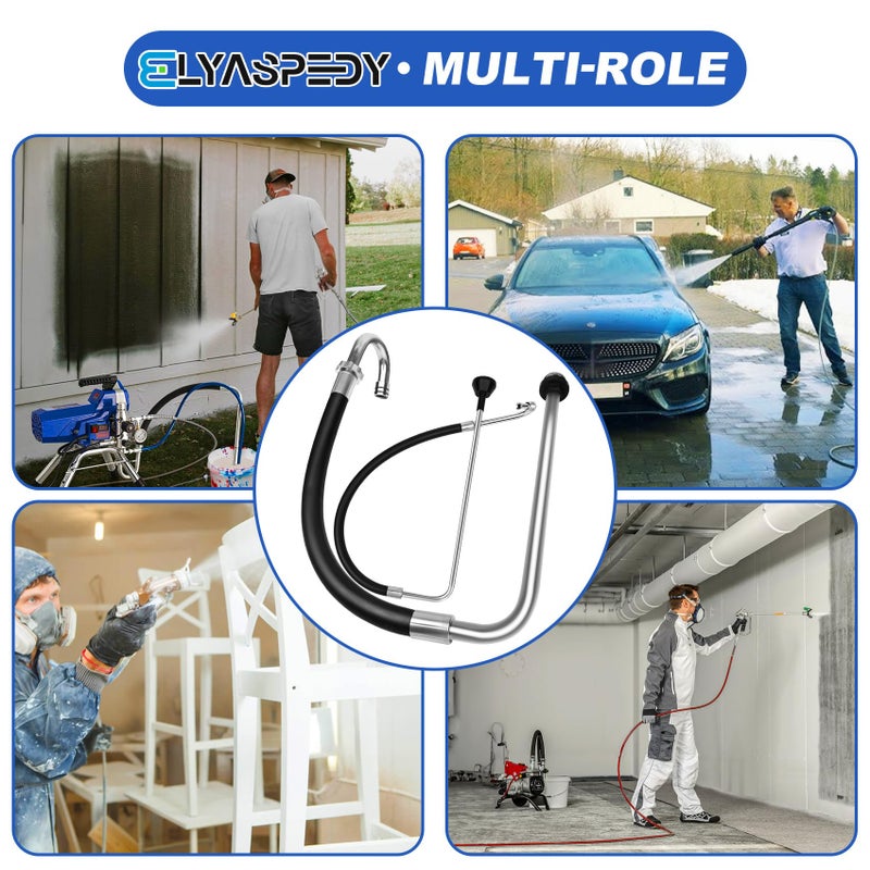 Elyaspedy 2026 New Stainless Steel Suction Hose and Reflux Line Sets,Compatible With Graco 390 395 490 495 595 And Tongshan T300 500 Airless Spraying/Line Painting Machine,Airless Paint Sprayer Accessories - Image 5