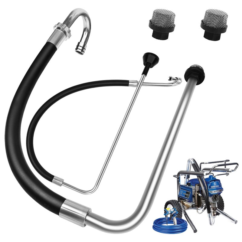 Elyaspedy 2026 New Stainless Steel Suction Hose and Reflux Line Sets,Compatible With Graco 390 395 490 495 595 And Tongshan T300 500 Airless Spraying/Line Painting Machine,Airless Paint Sprayer Accessories - Image 1