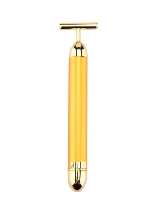 NIBEMINENT Electric Face-Lifting Massage Roller Yellow/Gold 14.5cm