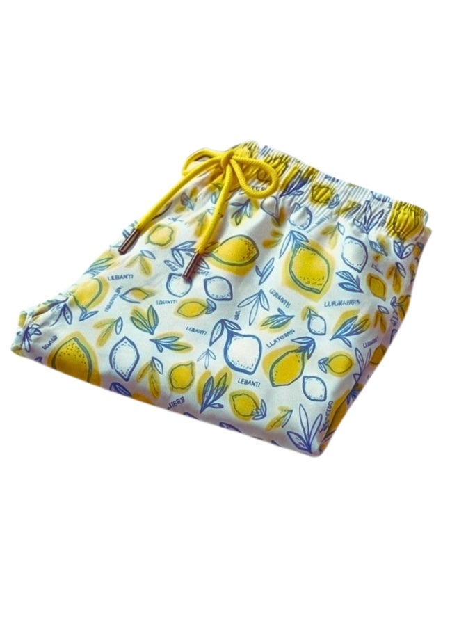 Pavone Lemon Print Swim Shorts - Image 5