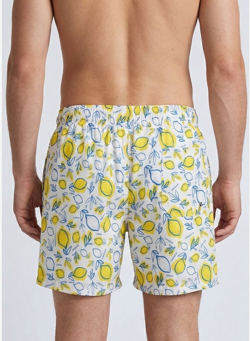 Pavone Lemon Print Swim Shorts - Image 3