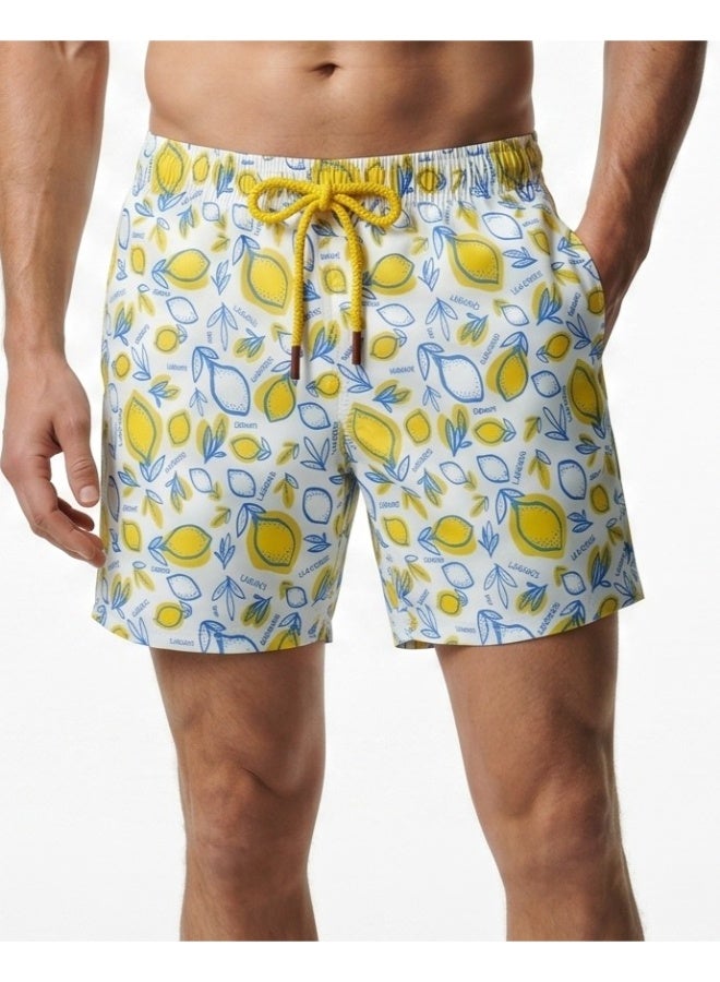 Pavone Lemon Print Swim Shorts - Image 1