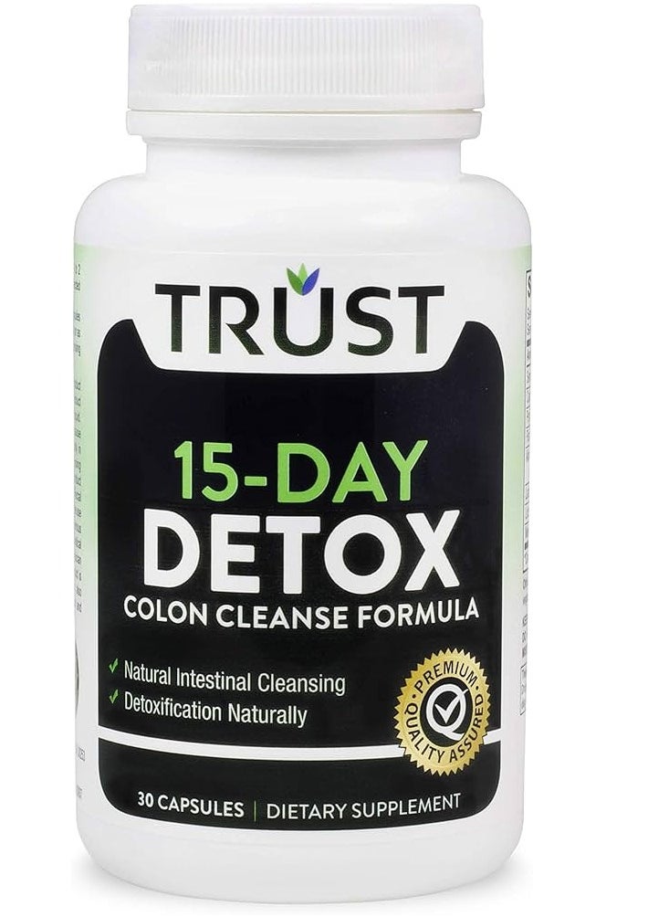 Trust 15-days detox detoxing and intestinal cleansing-Constipation relief Colon cleanser 30 capsules - pzsku/Z31B406A48165F5813CD4Z/45/_/1724775755/d9a46ead-1b62-4f30-ba92-709538736b36