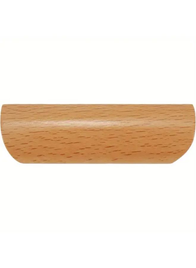 10pcs Natural Wood Cabinet Handles Oil Rubbed Finish Modern Minimalist Drawer Pulls - Image 5