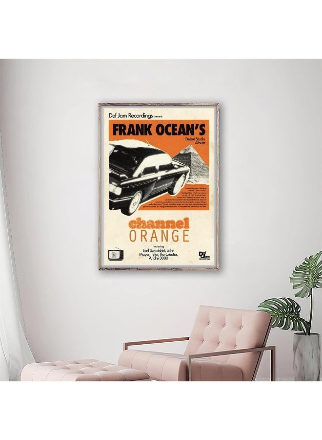 Home Trove Motlwat Frank Ocean Poster Channel Orange Posters Music Album Posters Aesthetics Room Hd Print Canvas Wall Art Home Decor 12X18 Inch Unframed  - Image 4