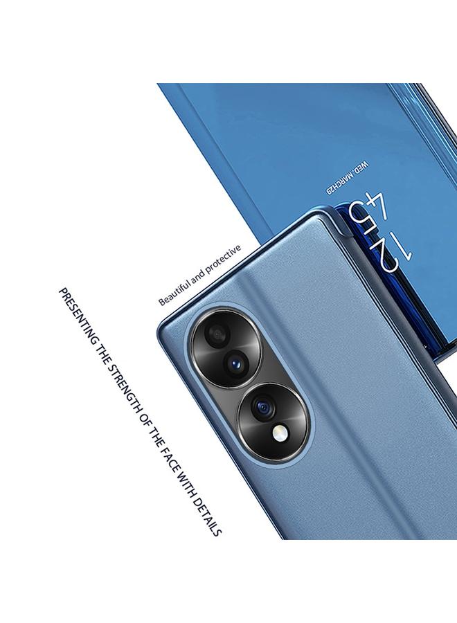 S-TOP Case For Honor 70 Plated Mirror Horizontal Flip Leather Phone Case with Holder - Image 3