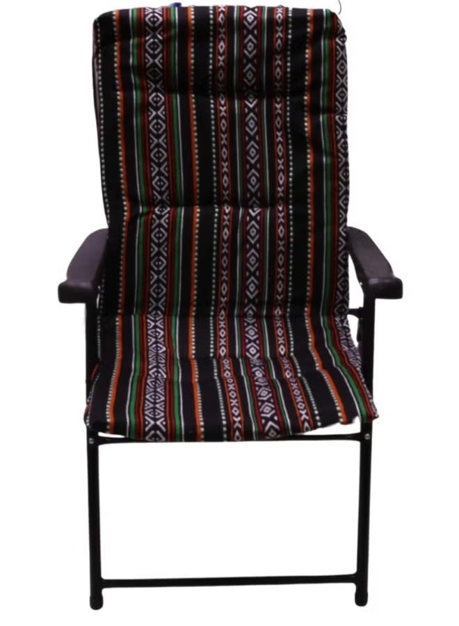 كادي ون كرسي رحلات محمول قابل للطي من قطعتين، كرسي تخييم مبطن عالي الجودة بأرجل مانعة للانزلاق، مقعد رحلات خفيف الوزن مع مساند للذراعين مناسب للاستخدام الداخلي والخارجي و الرحلات . - Image 2