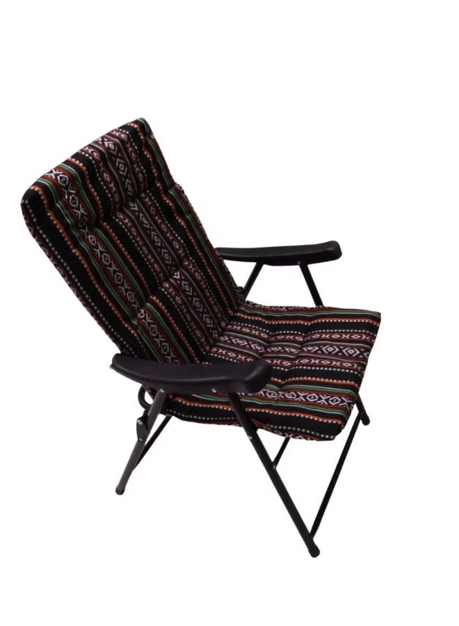 كادي ون كرسي رحلات محمول قابل للطي من قطعتين، كرسي تخييم مبطن عالي الجودة بأرجل مانعة للانزلاق، مقعد رحلات خفيف الوزن مع مساند للذراعين مناسب للاستخدام الداخلي والخارجي و الرحلات . - Image 3