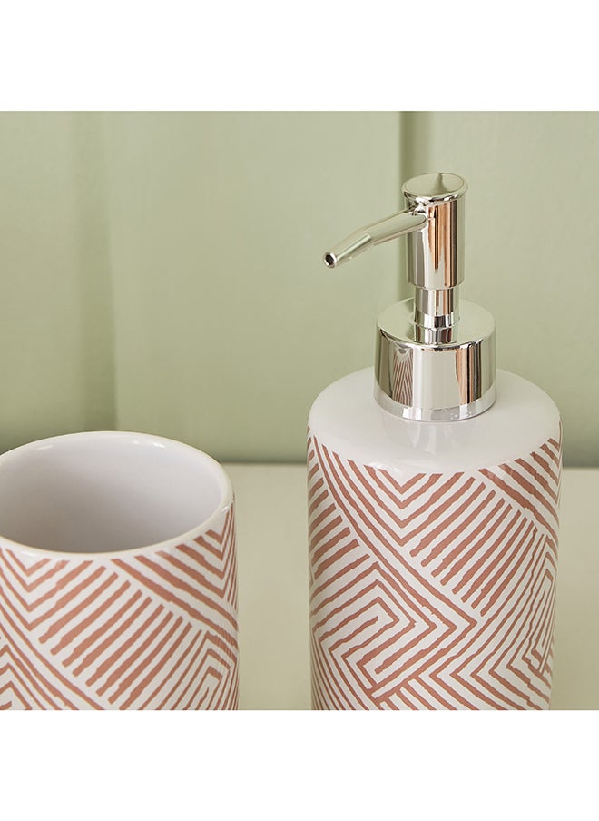 Home Box - Ella 3-Piece Ceramic Bathroom Accessory Set 7 x 18 x 17 cm - Image 1