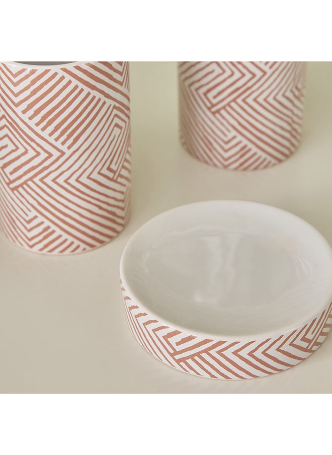 Home Box - Ella 3-Piece Ceramic Bathroom Accessory Set 7 x 18 x 17 cm - Image 1