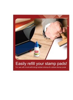 Shiny Shiny BLUE Refill Ink, Premium Water-Based Refill Ink for Rubber Stamps  - Image 3