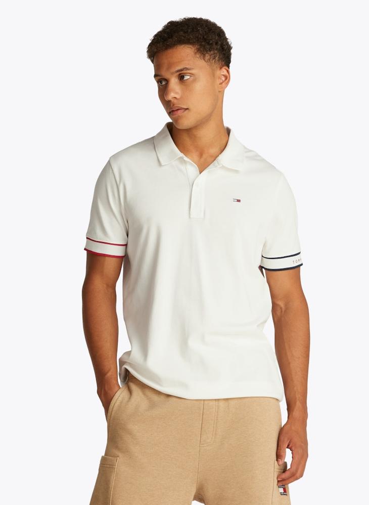 TOMMY JEANS Slim Flag Cuff Short Sleeve Polo  - Image 1