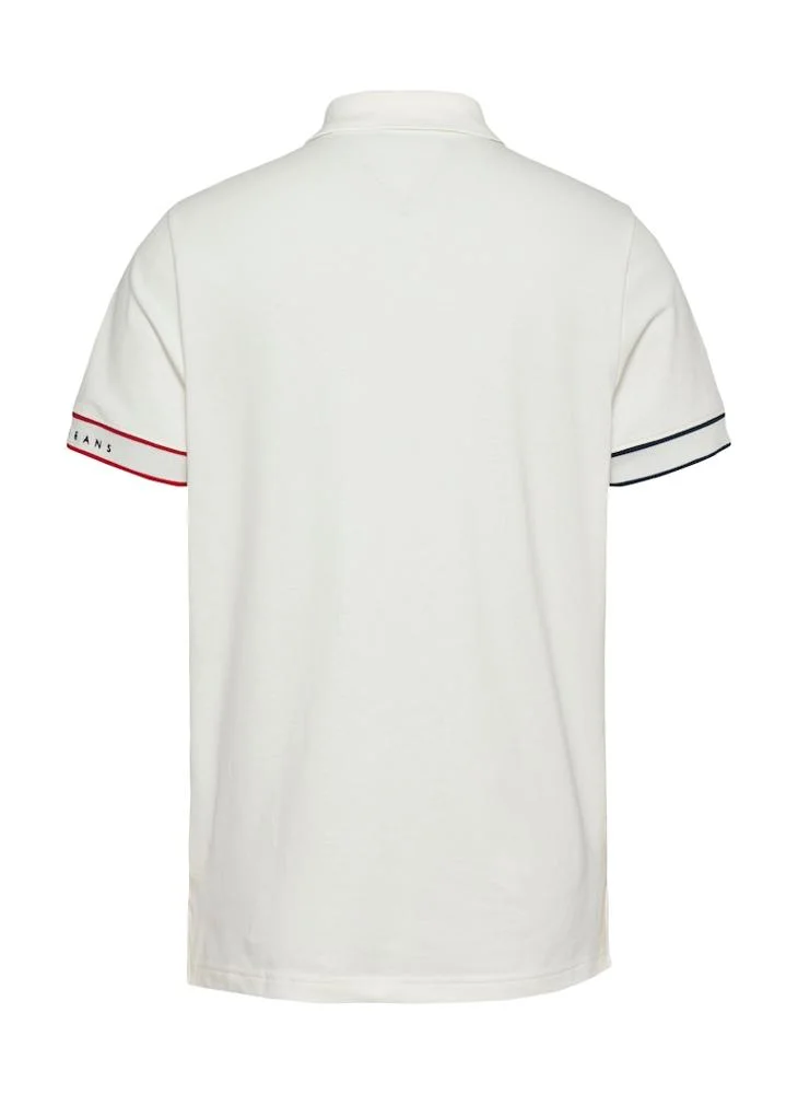 TOMMY JEANS Slim Flag Cuff Short Sleeve Polo