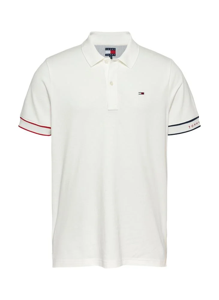 TOMMY JEANS Slim Flag Cuff Short Sleeve Polo