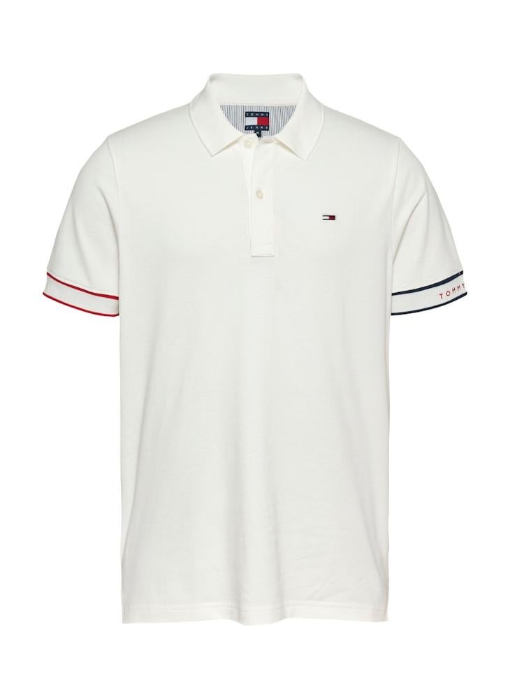 TOMMY JEANS Slim Flag Cuff Short Sleeve Polo  - Image 5