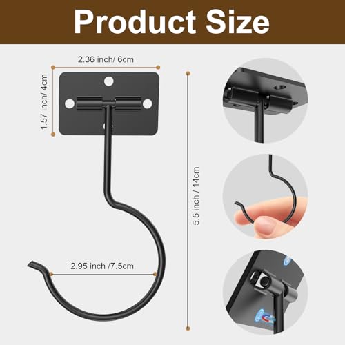 Rimaaiae 2 Packs Under Cabinet Banana Hooks, Foldable Magnetic Banana Holder with Strong Self-Adhesive & Screws for Extra Stability, Metal Banana Stand for Kitchen Counter – Black - Image 3