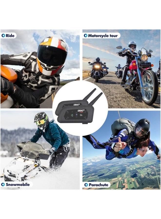 EJEAS 1PCS V6 Plus BT Motorcycle HelmetIntercom Headphone Real-Time Talking - Image 5