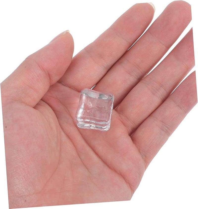 100Pcs Clear Acrylic Fake Ice Cubes For Vase Fillers Photography Props Party Decor - Image 4