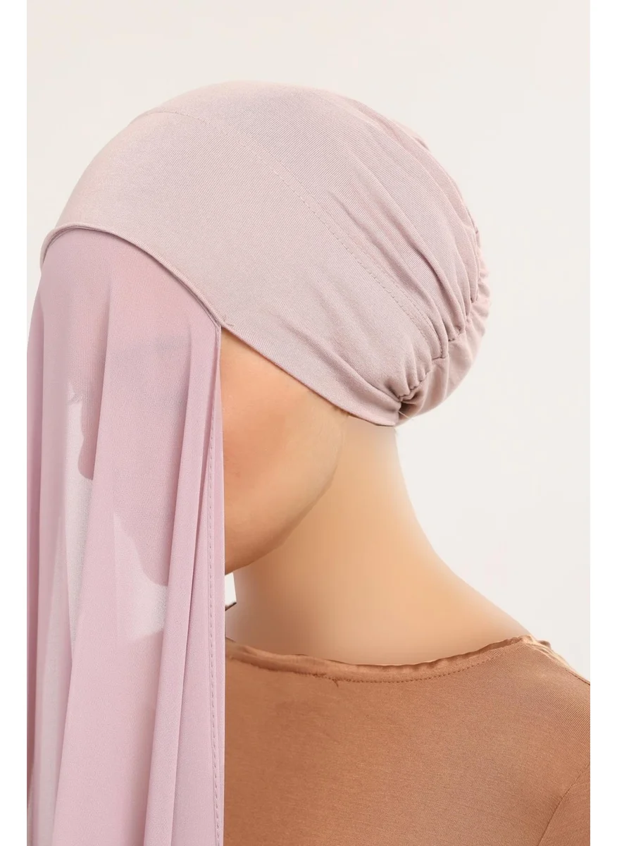 Altobeh Ready Practical Luxury Snap-on Elastic Bonnet Chiffon Shawl