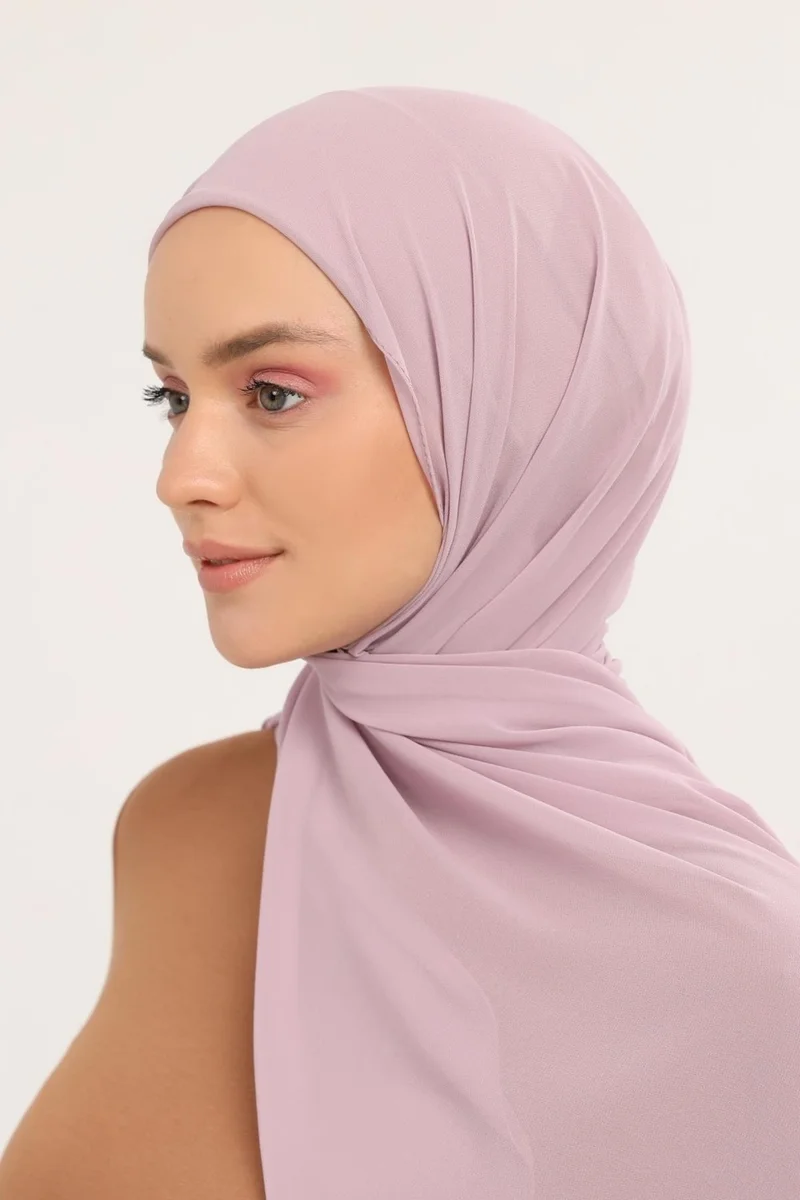 Altobeh Ready Practical Luxury Snap-on Elastic Bonnet Chiffon Shawl