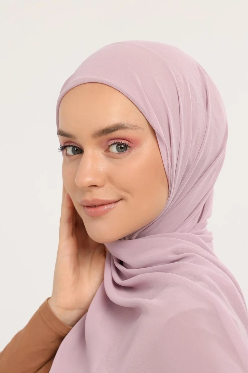 Altobeh Ready Practical Luxury Snap-on Elastic Bonnet Chiffon Shawl
