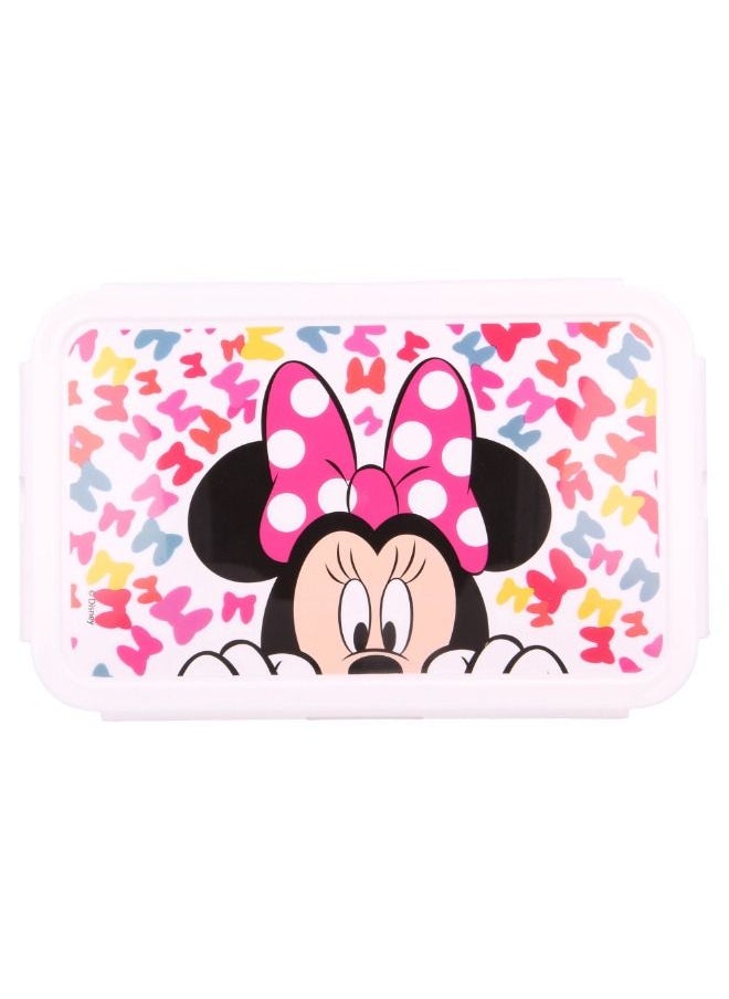 Disney - Rectangular Food Container with Removable Compartments 1190 ml Food Box with Minnie So Edgy Bows BPA Free Leak Proof Lunch Box for Kids - Image 1