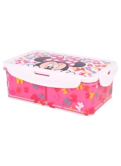 Disney Rectangular Food Container with Removable Compartments 1190 ml Food Box with Minnie So Edgy Bows BPA Free Leak Proof Lunch Box for Kids  - Image 1