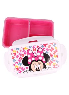 Disney Rectangular Food Container with Removable Compartments 1190 ml Food Box with Minnie So Edgy Bows BPA Free Leak Proof Lunch Box for Kids  - Image 3