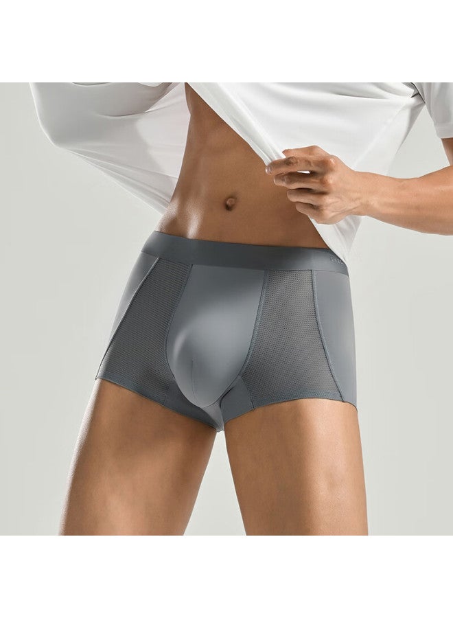 Skechers 7a Antibacterial Breathable Seamless Men's Boxer Briefs Comfortable Lightweight Sweat-absorbing Men's Underwear