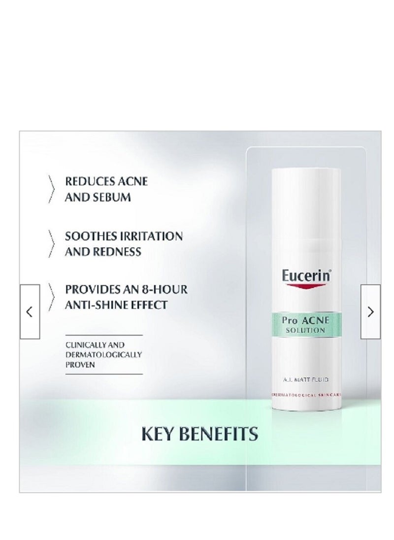 Eucerin - Pro ACNE Solution A.I. Matt Fluid 50ml Moisturizer - Image 1