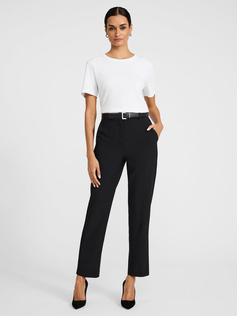 EXPRESS Womenâ€™s Editor Pants â€“ Super High Rise Stretch Tailored Trouser with Polished Fit and Comfortable Feel Pitch Black - Image 3