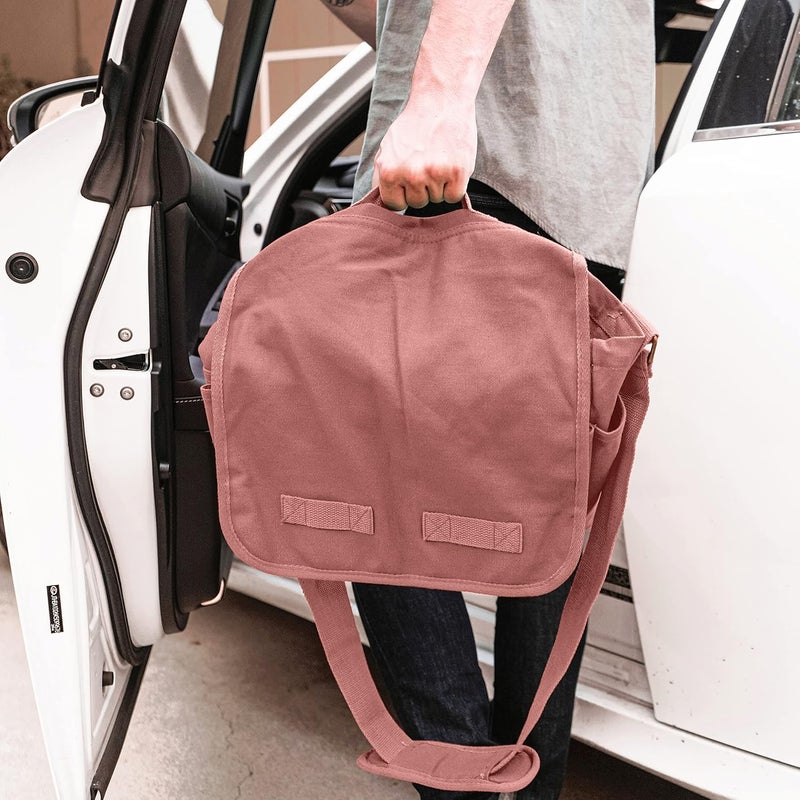 Sweetbriar Classic Vintage Messenger Bag - Original Heavyweight Cotton Canvas Shoulder Bag with Upgraded Features - Image 5