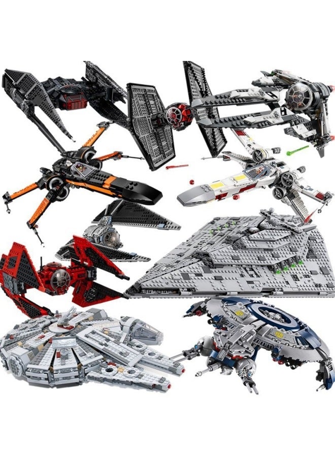 Building Blocks - The Defender; Building Blocks - Millennium Falcon model, space empire ship, compatible with major brands, challenging assembly, collectible gift. - Image 2