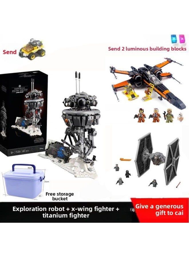 Building Blocks - The Defender; Building Blocks - Millennium Falcon model, space empire ship, compatible with major brands, challenging assembly, collectible gift. - Image 4