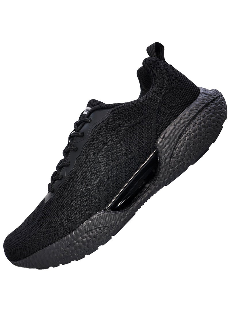 Sky View Men Light Weight Running Shoes Athletics Walking Shoes Gym Sports Fashion Shoes All Black  - Image 1