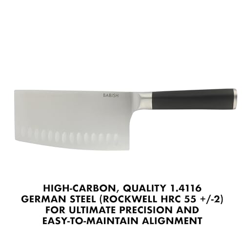 Babish High-Carbon 1.4116 German Steel 6.5 Inch Full Tang, Forged Cleaver Kitchen Knife - Image 4